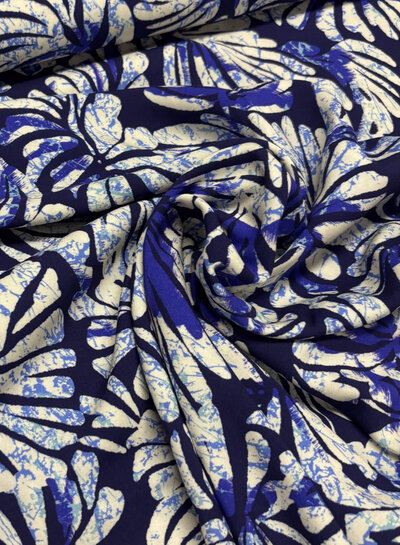 A la Ville Blue leaves - prachtige italiaanse viscose
