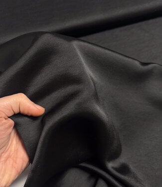A la Ville black - Satin viscose - Haute Couture quality