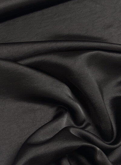 A la Ville black - Satin viscose - Haute Couture quality