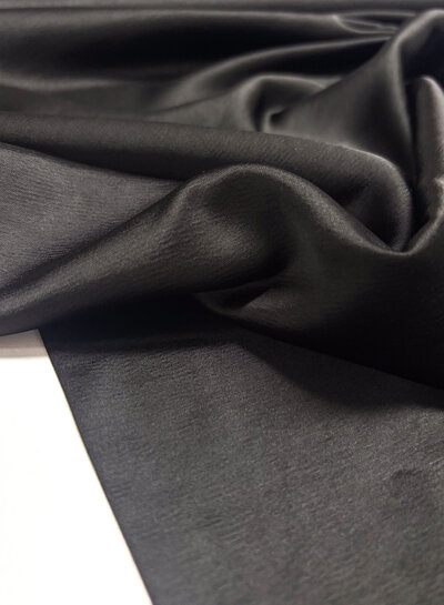 A la Ville black - Satin viscose - Haute Couture quality