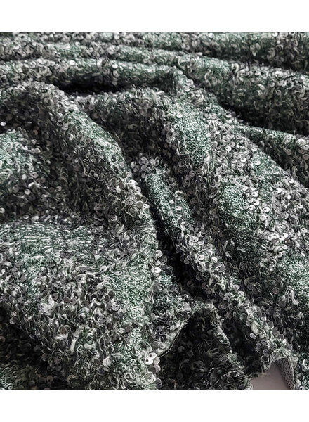 deadstock beautiful bouclé knitted with sequins