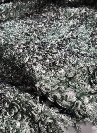 deadstock beautiful bouclé knitted with sequins