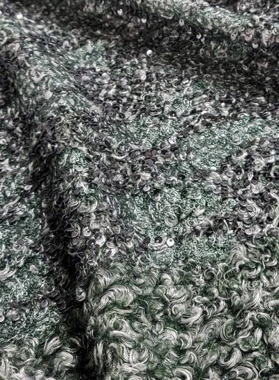 deadstock beautiful bouclé knitted with sequins