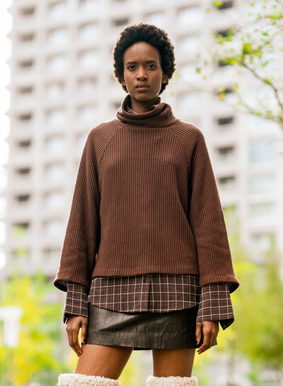 Fibremood Sofia - brown - knitted fabric