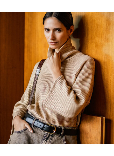 Fibremood Sofia - gold foil - gebreide stof