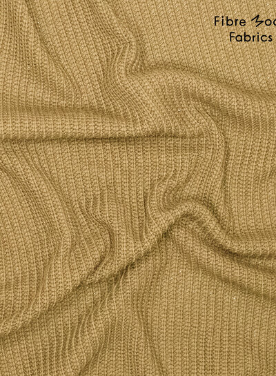 Fibremood Sofia - gold foil - knitted fabric