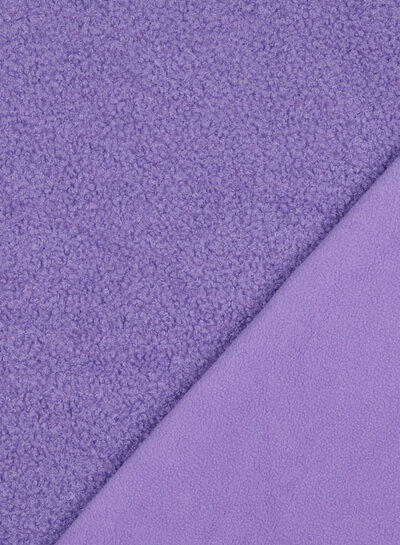lila - teddy boucle double face met fleece