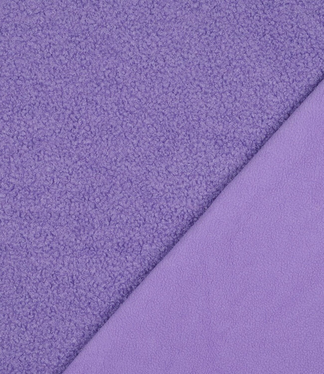 lila - teddy boucle double face met fleece