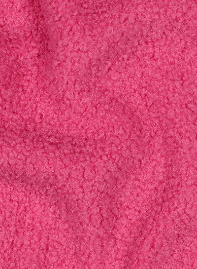 roze - teddy boucle double face met fleece