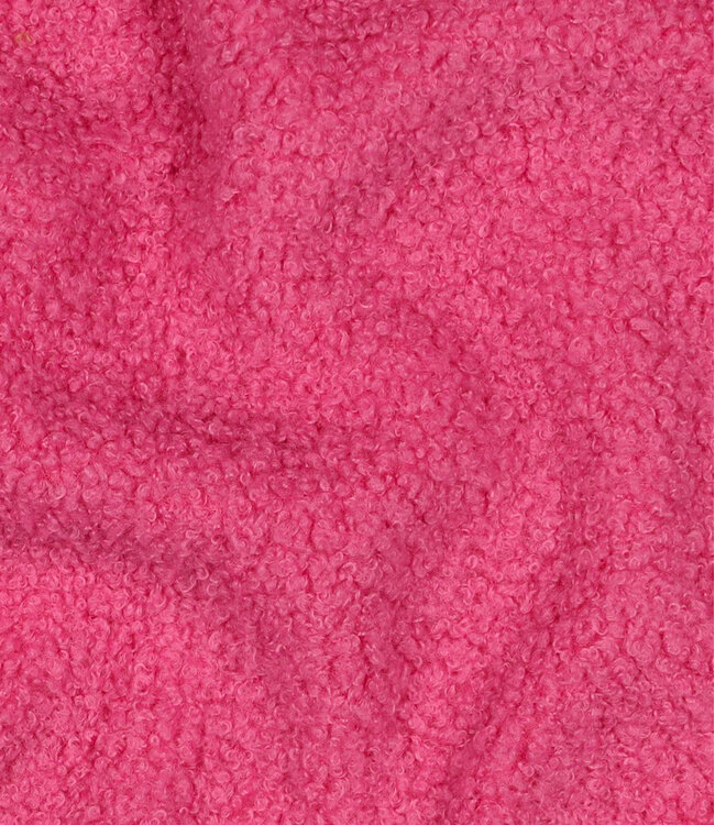 roze - teddy boucle double face met fleece