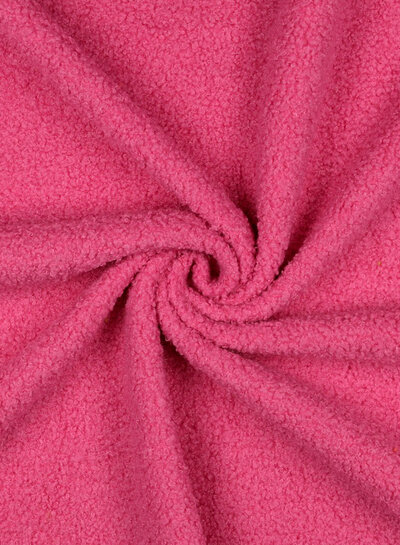 pink - teddy boucle double face with fleece