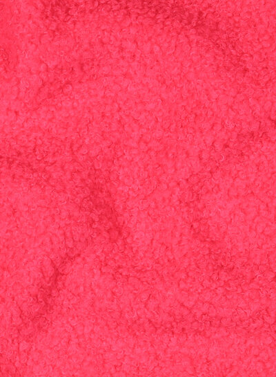 fluorescent pink - teddy boucle double-faced with fleece