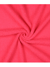 fluo roze - teddy boucle double face met fleece