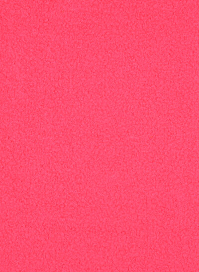fluo roze - teddy boucle double face met fleece