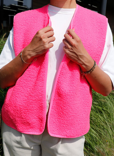 lila - teddy boucle double face met fleece