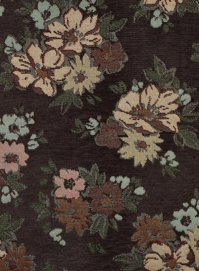 Chenille zwart -  gobelin - mooie stevige jacquard