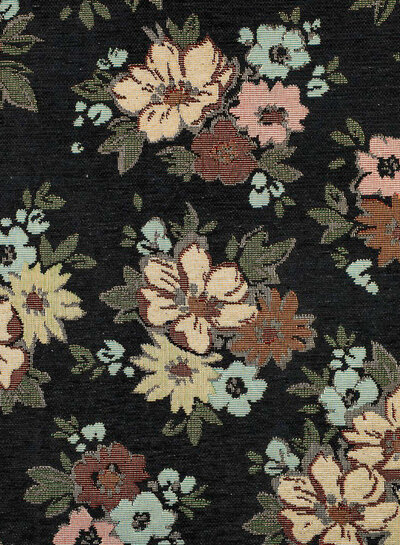 Chenille black - gobelin - beautiful sturdy jacquard