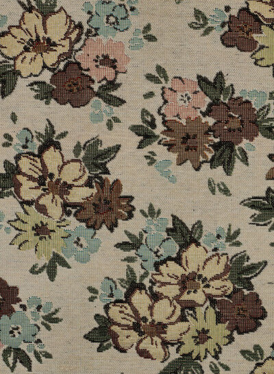 Chenille zand -  gobelin - mooie stevige jacquard