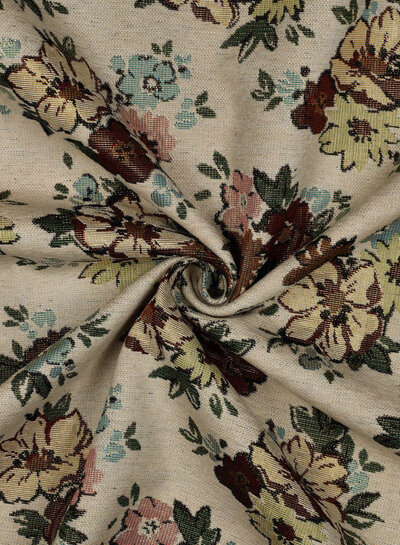 Chenille sand - gobelin - beautiful sturdy jacquard