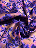Poppy fabrics purple floral splendor - satin cotton