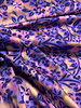 Poppy fabrics purple floral splendor - satin cotton