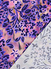 Poppy fabrics purple floral splendor - satin cotton