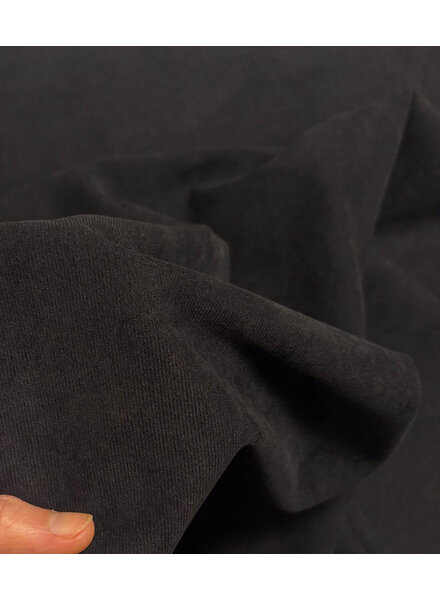 A la Ville zwart - prachtige velours met  twill binding