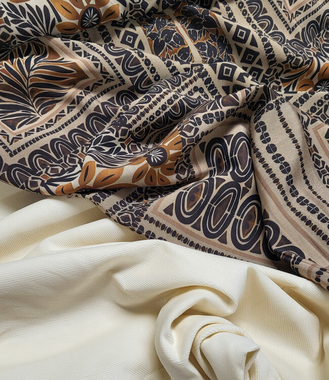 creme  - needle ribfluweel - fijne corduroy