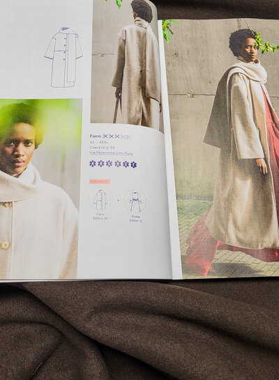 donkerbruin - mantelstof - mooie stijlvolle kwaliteit