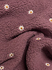 rozenhout teddy embroidery flowers - prachtige sherpa