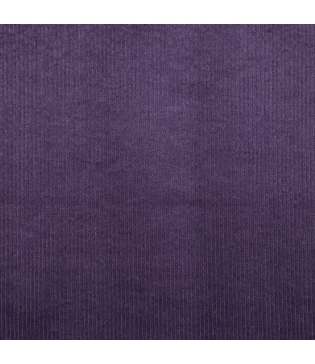 aubergine - washed corduroy met stretch - ribfluweel
