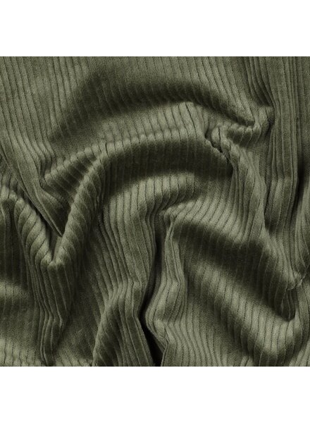 khaki - washed corduroy met stretch - ribfluweel