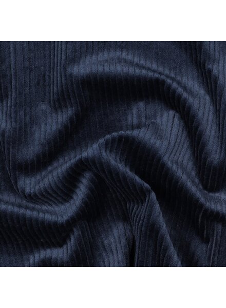 marineblauw  - washed corduroy met stretch  - ribfluweel
