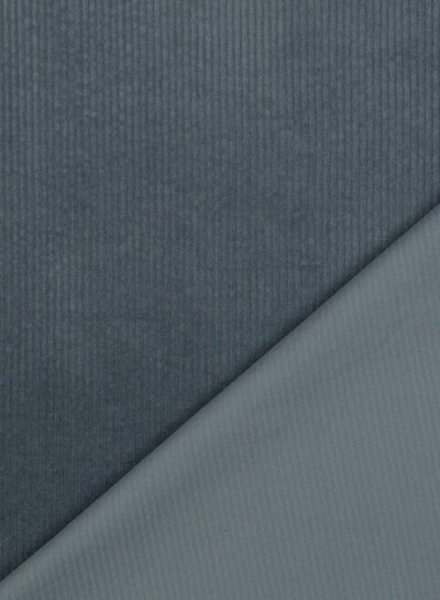 grayish blue - washed corduroy with stretch - ribbed velvet