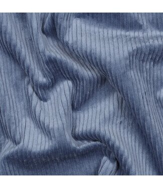 denim blue - washed corduroy with stretch - ribbed velvet