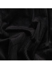 zwart - washed corduroy met stretch - ribfluweel