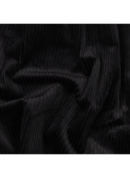 zwart - washed corduroy met stretch - ribfluweel
