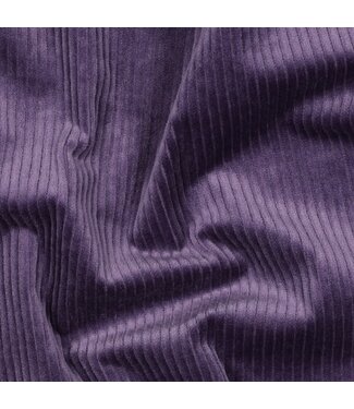 aubergine - washed corduroy met stretch - ribfluweel