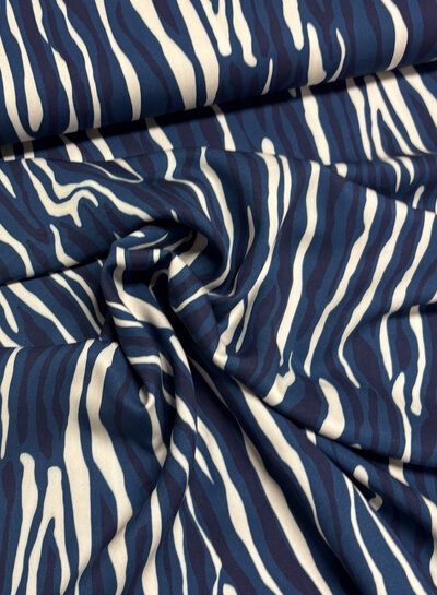 psychedelic blue  - viscose twill