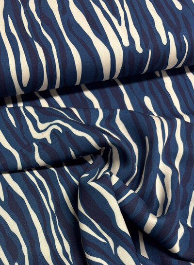 psychedelic blue  - viscose twill
