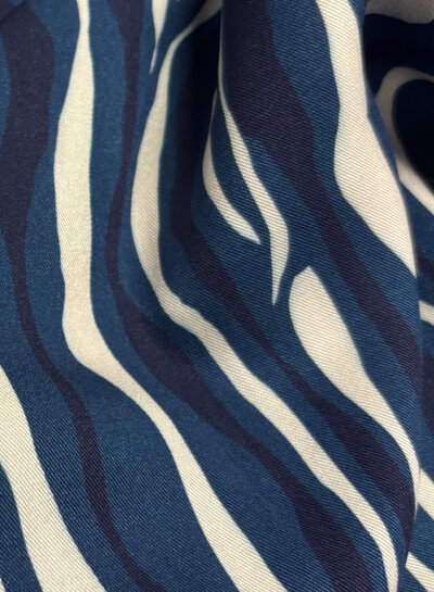 Psychedelic blue - Viscose twill