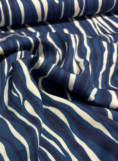 psychedelic blue  - viscose twill