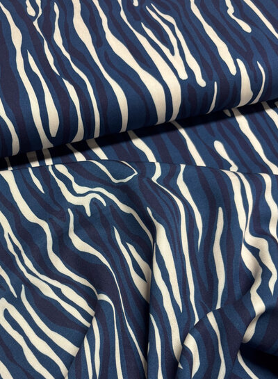 psychedelic blue  - viscose twill