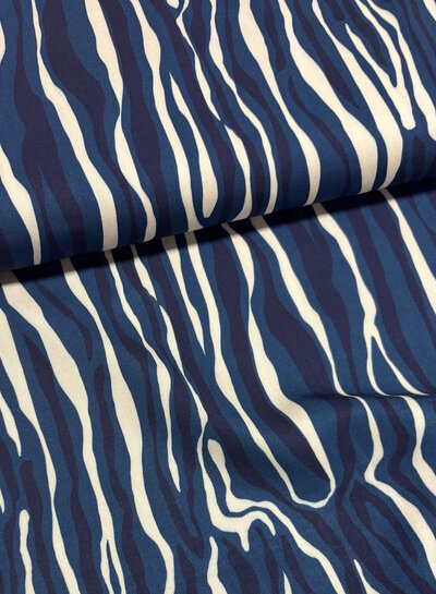 Psychedelic blue - Viscose twill