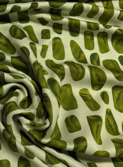 green rocks  - viscose twill