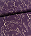 aubergine twigs  - viscose twill