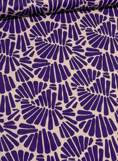 rocky leaves  - viscose twill