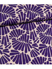 rocky leaves  - viscose twill