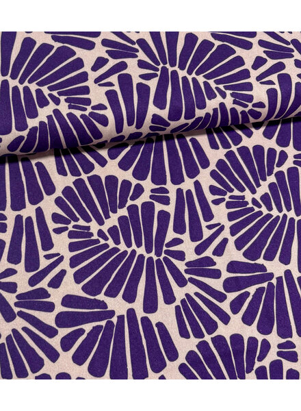 rocky leaves  - viscose twill