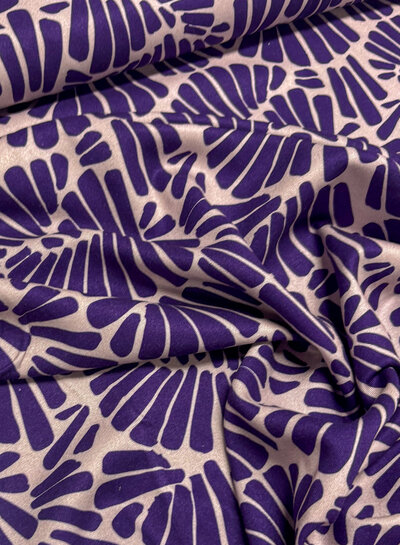 rocky leaves  - viscose twill